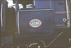 Name plate of SAR Class 15A No 1791.