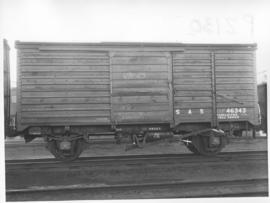 SAR type OF-1 No 46343  later SAR type OE-1 short fruit goods wagon. SEE N58260.