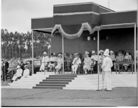 Swaziland, 25 March 1947.  Royal family on dais.