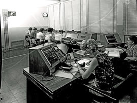 Pretoria, 1962. Switchboard operators st DSR manual telephone exchange.