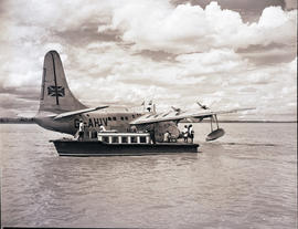 Vaal Dam, 3 March 1948. BOAC Solent Flying Boat G-AHIV 'Salcombe'.