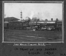 Durban. NGR Mallet No 336 in front of old signal cabin, later SAR Class MA No 1601.
