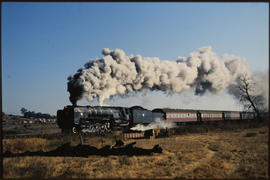 SAR Class 25NC steam locomotive with passenger train.