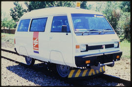 Pretoria, March 1990. SAR Transtrotter Mitsubishi inspection vehicle at Koedoespoort. [S Grunbauer].