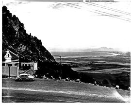 Gordons Bay district, 1955. False Bay from the top of Sir Lowry's Pass.