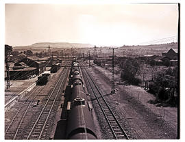 Colenso, 1949. Goods train at station.