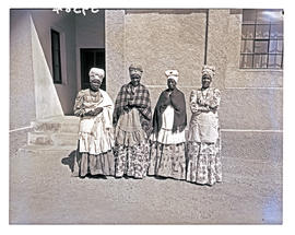 Windhoek, Namibia, 1952. Four Herero women.