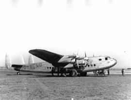 Johannesburg. Palmietfontein airport. BOAC Avro York G-AGNR.