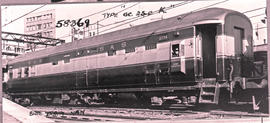 Johannesburg, 1951. SAR compo van Type GC-25-C No 2754, for Blue Train, at Park station.