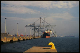 Durban, July 1986. Durban Harbour container terminal. [Z Crafford]