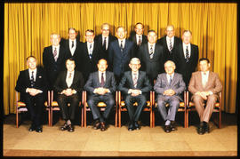 
SAR management team. Seated: JCB (John) Irwing; AT (Anton) Moolman; Bart Grove, Minister Hendrik...