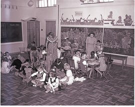 Wellington, 1952. Interior of Hugo Rust Practice School kindergarten.