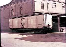 
SAR bogie refrigerator wagon with overhead ice tanks Type LO-1 No 11062 for fruit traffic.
