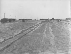 Walvis Bay, February 1917. Flooded railway tracks. (Baxter collection)
