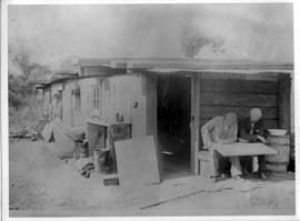 Circa 1902. Construction Durban - Mtubatuba: Contractor's huts at Tugela Bridge. (Album on Zulula...