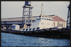 Durban, 1984. SAR tug 'Danie du Plessis' in Durban Harbour.