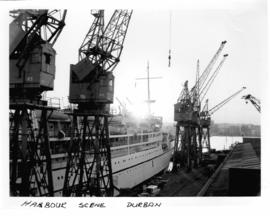 Durban, 1968. Cranes in Durban Harbour.