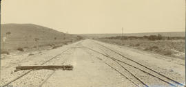 Knutsford, 1895. Railway lines with a blocking sleeper. (EH Short)