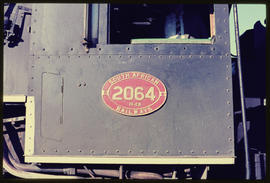Name plate of SAR Class 15CB No 2064.