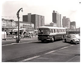 Durban, 1966. SAR Mercedes Benz tour bus No MT16945 on highway. See colour CB_024_216_5.