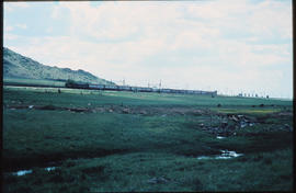 Standerton district. Passenger train in open veld.