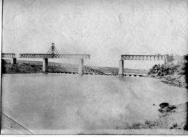 Vereeniging. Vaal River bridge after being blown up by the Boers during the Anglo-Boer War.