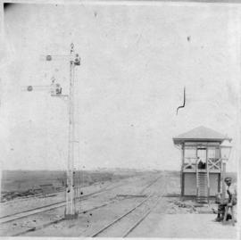 Johannesburg. Signal cabin at Langlaagte. (Collection on signalling equipment)