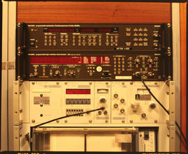Johannesburg, October 1988. Interior of electrical testing laboratory in Braamfontein. [Z Crafford]
