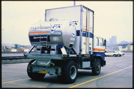 
Road truck with Fastfreight container and tank.
