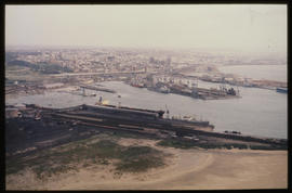 Port Elizabeth, July 1981. Aerial view of Port Elizabeth Harbour. [Jan Hoek]
