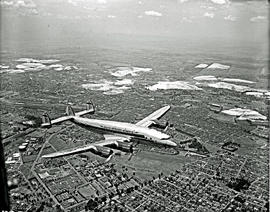 Johannesburg, 1952. SAA Lockheed Constellation ZS-DBU 'Durban' in flight.