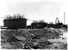 Warrenton district, March 1963. Construction of double track bridge at Fourteen Streams.