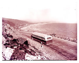 Wilderness, 1954. SAR Canadian Brill motor coach bus at Dolphin's Point.