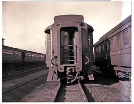 
Typical end view of 1948 'all steel' coaches and automatic buffer.
