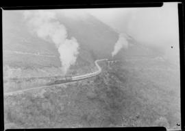 George district, 24 February 1947.  Royal Train with SAR Class GEA Garratt No 4024 (leading) and ...