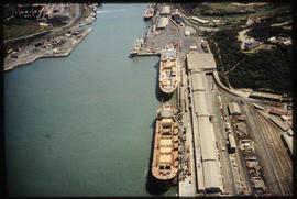 East London. Aerial view of Buffalo Harbour.