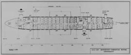 September 1956. Seating plan (66 passengers) of SAA Douglas DC-7B. LOPA.