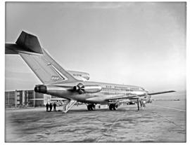 Johannesburg, 1966. Jan Smuts airport. SAA Boeing 727 ZS-DYM 'Tugela'.