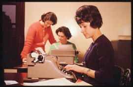 August 1964. SAR typist at work.
