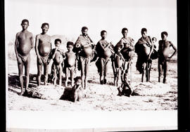 Namibia, 1935. Mixed group of Bushmen.