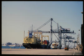 Durban, 1986. Container terminal in Durban Harbour.