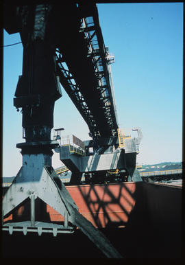 Richards Bay, November 1979. Coal conveyor at Richards Bay harbour. [De Waal Louw]