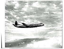 Cape Town, 1963. SAA Vickers Viscount ZS-CDT 'Blesbok' in flight.