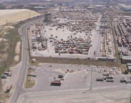Johannesburg, 1981. Aerial view of the City Deep container depot.