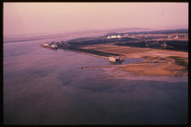 Richards Bay, September 1984. Aerial view of coal terminal at Richards Bay Harbour. [T Robberts]