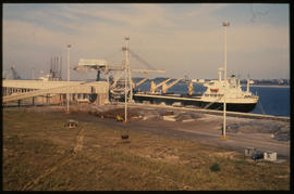 Richards Bay, September 1984. Goods handling facilities at Richards Bay Harbour. [T Robberts]