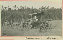 Saunderson 'V' tractor with 6 tonne load.