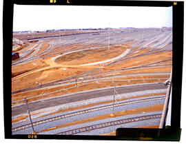 Bapsfontein, October 1982. View over Sentrarand marshalling yard. [D Dannhauser]