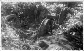 Wheel parts of locomotive 'Natal' which hauled the first train in Natal. Submerged in the muddy b...