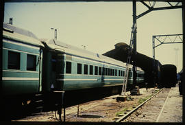 Johannesburg, 1985. Drakensberg passenger train entering Park Station.